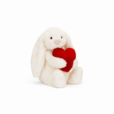 Jellycat Bashful Red Love Heart Konijnen | TH4825769